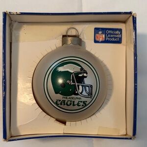 NFL Eagles Silver Holiday Ornament